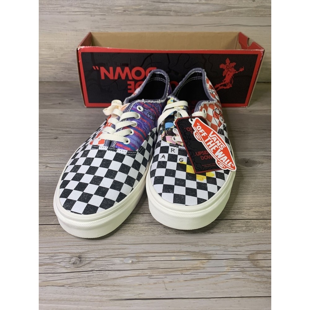 Vans x Stranger Things Mens Size 13 Authentic Surfer Boy Pizza Skate Shoes NEW